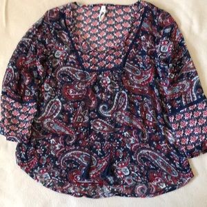 Polyester 3/4 sleeve dress top